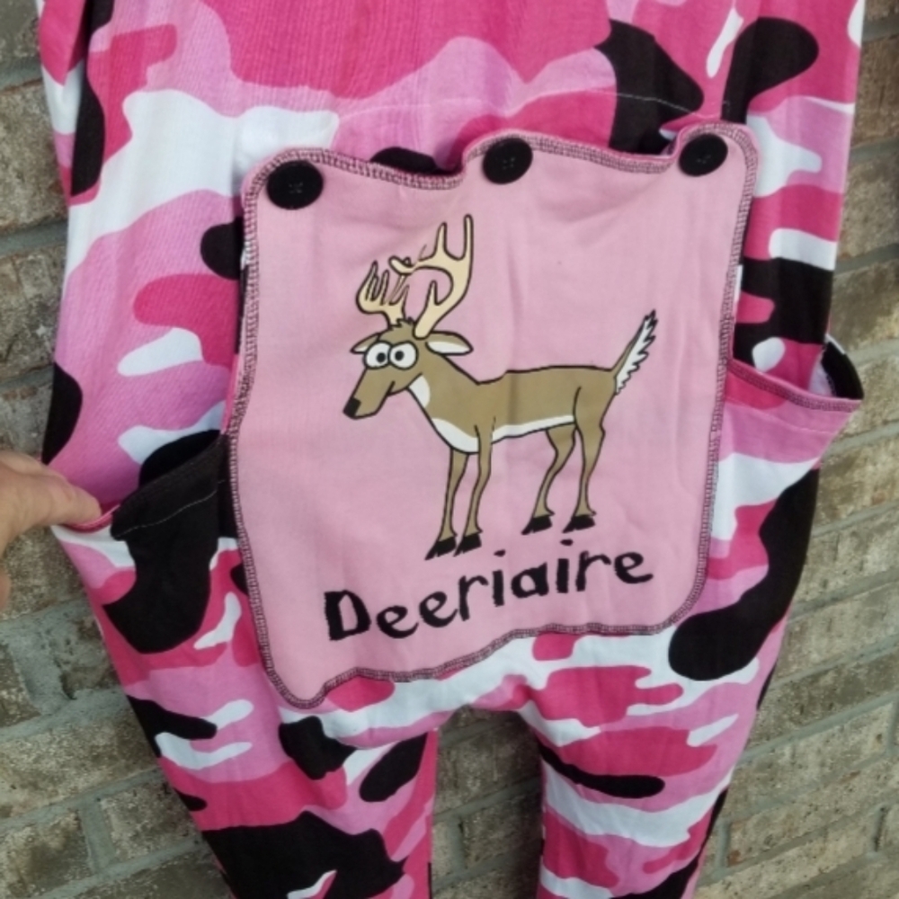 VTGLAZY ONE Piece PINK CAMO Flapjack Long John Bottom Flap Pajamas PJs(Adult L) - Picture 3 of 9